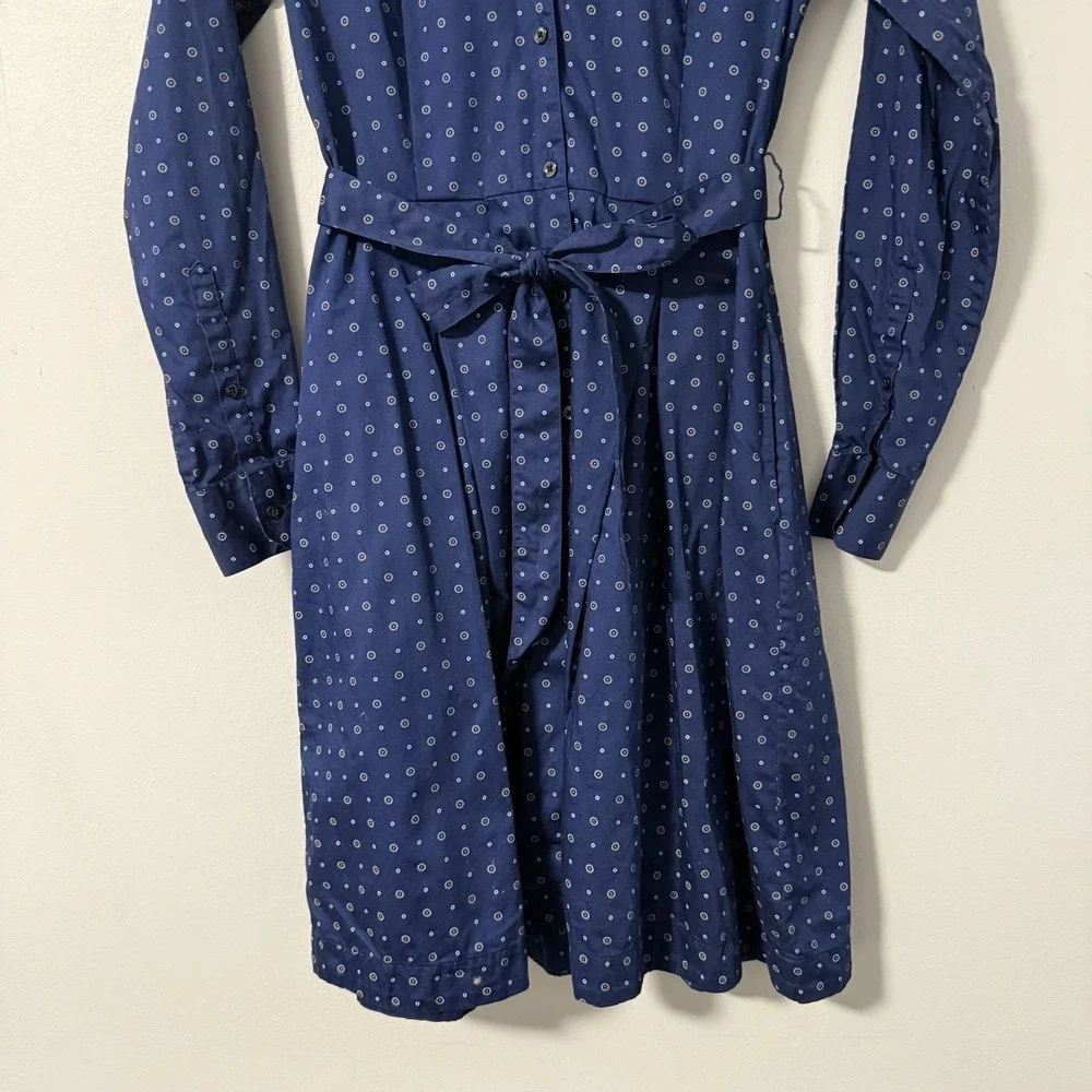 Brooks Brothers Navy Blue Patterned Dress - Picture 4 of 12